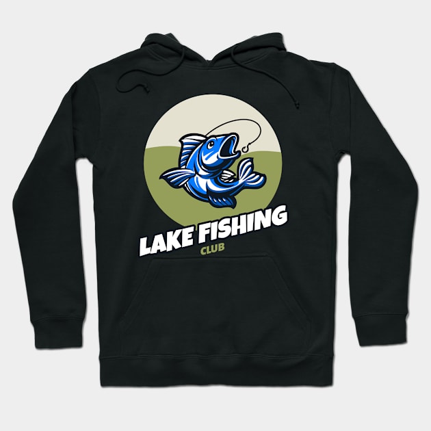 Lake Fishing Fisherman Hoodie by Tip Top Tee's